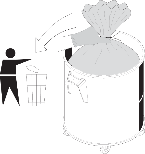 Duży zbiornik na śmieci na kółkach w Tecno Star