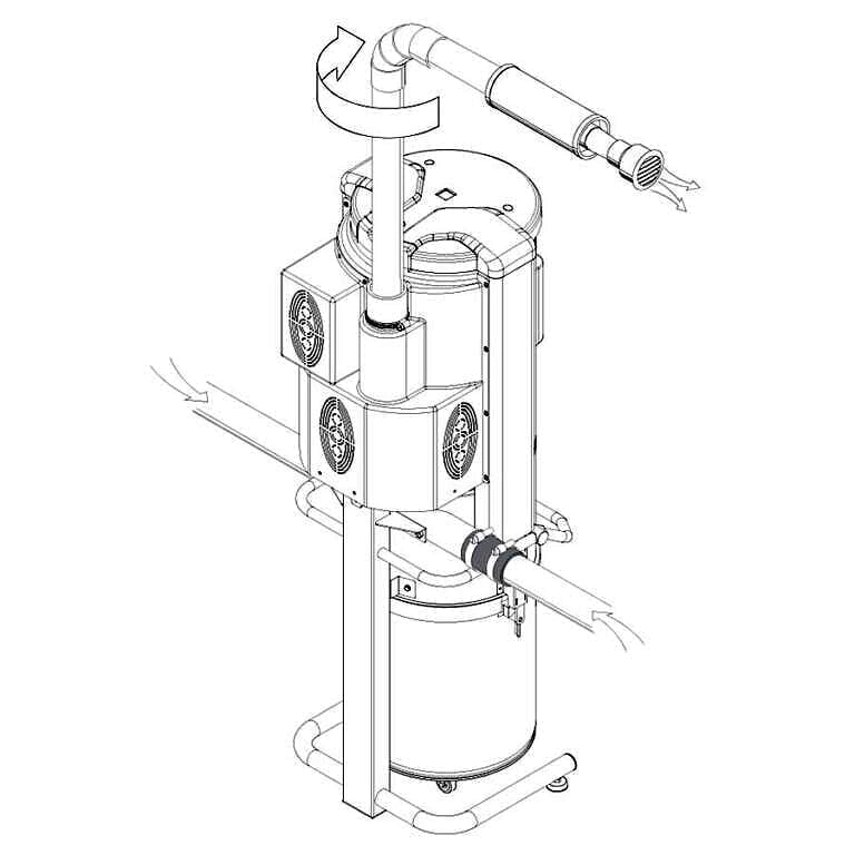Odwracalne podłączenie do instalacji