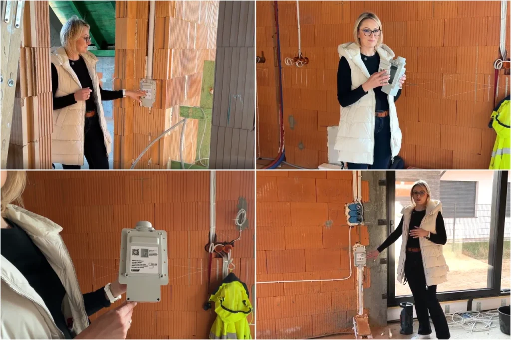 Montaż gniazda ssawnego systemu węża chowanego Sense na etapie budowy domu – instalacja centralnego odkurzania aeroVac